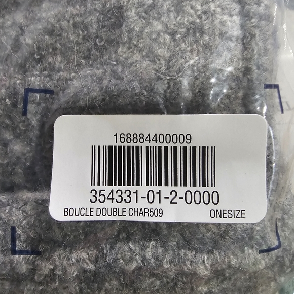 Gap One Size Bouncle Double Char509 Grey Scarf. - Picture 5 of 5